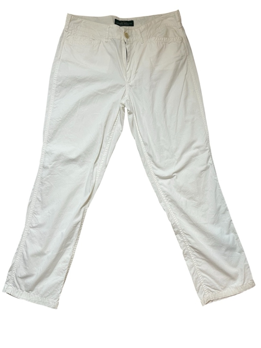 Lauren Ralph Lauren LRL Women’s White Pants Size 6 Cotton Straight Leg